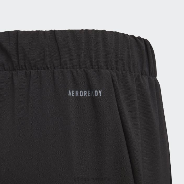 Adidas pantaloni de jogging subțiri țesuți aeroready, negri copii negru 2JBN18992