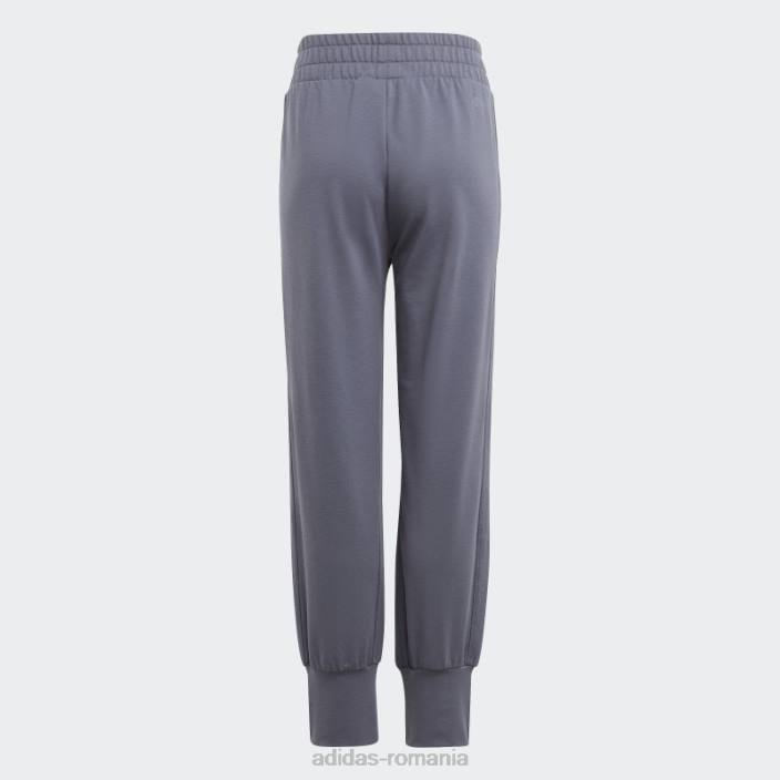 Adidas pantaloni de yoga cu talie mare aeroready bleumarin copii marina 2JBN12064