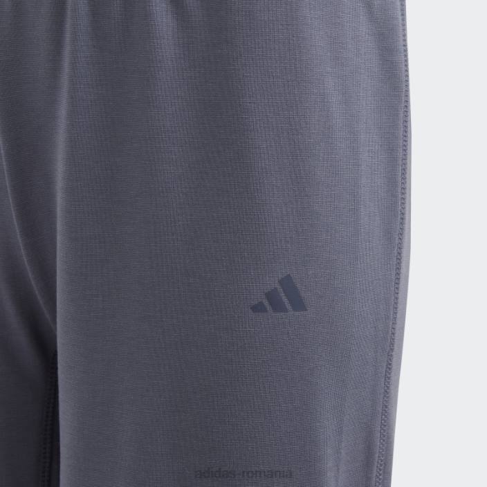 Adidas pantaloni de yoga cu talie mare aeroready bleumarin copii marina 2JBN12064