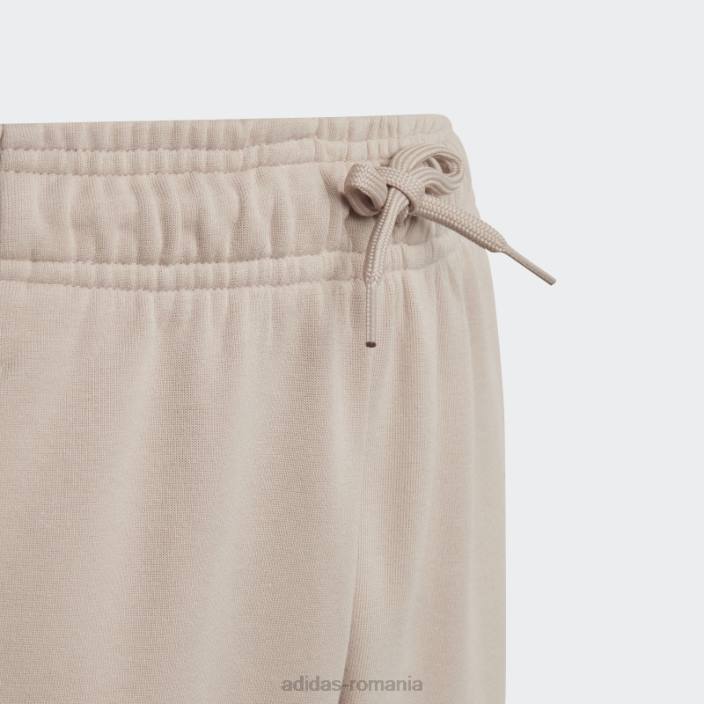Adidas pantaloni din bumbac cu 3 dungi taupe future icons copii taupe/alb 2JBN12095