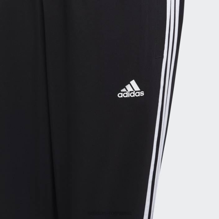 Adidas pantaloni țesuți cu 3 dungi negre copii alb negru 2JBN11693