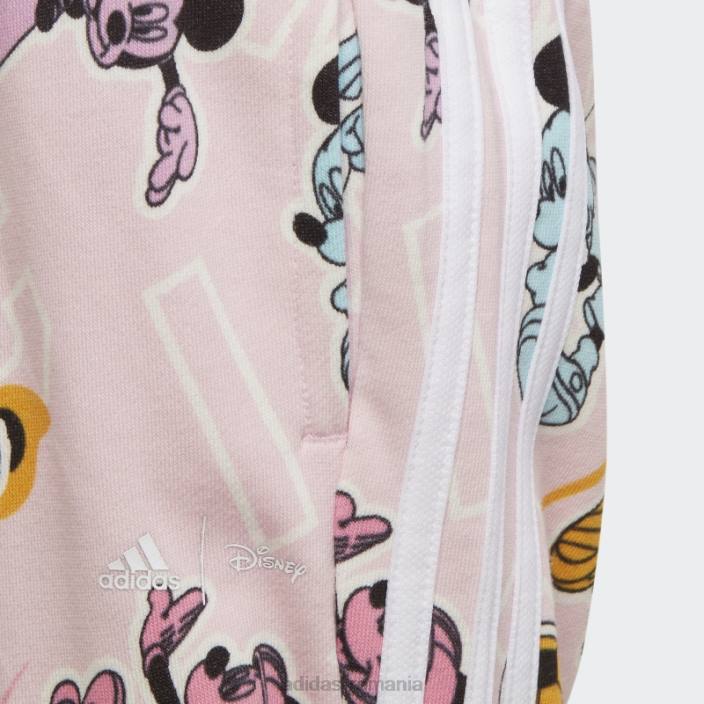 Adidas pantaloni mickey mouse roz x disney fierbinți copii roz/alb/magenta 2JBN12005
