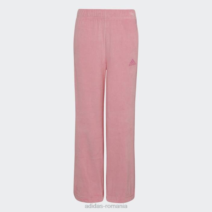 Adidas pantaloni obișnuiți din velur lounge roz copii roz/magenta 2JBN12173