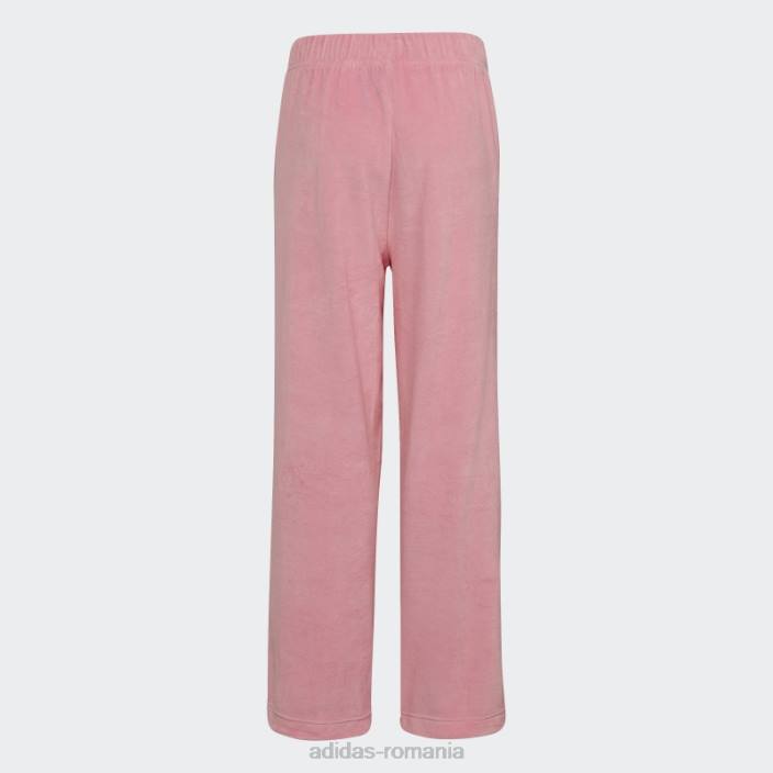 Adidas pantaloni obișnuiți din velur lounge roz copii roz/magenta 2JBN12173