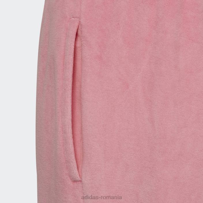 Adidas pantaloni obișnuiți din velur lounge roz copii roz/magenta 2JBN12173