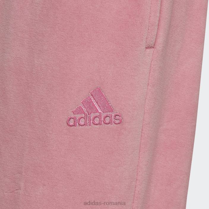 Adidas pantaloni obișnuiți din velur lounge roz copii roz/magenta 2JBN12173