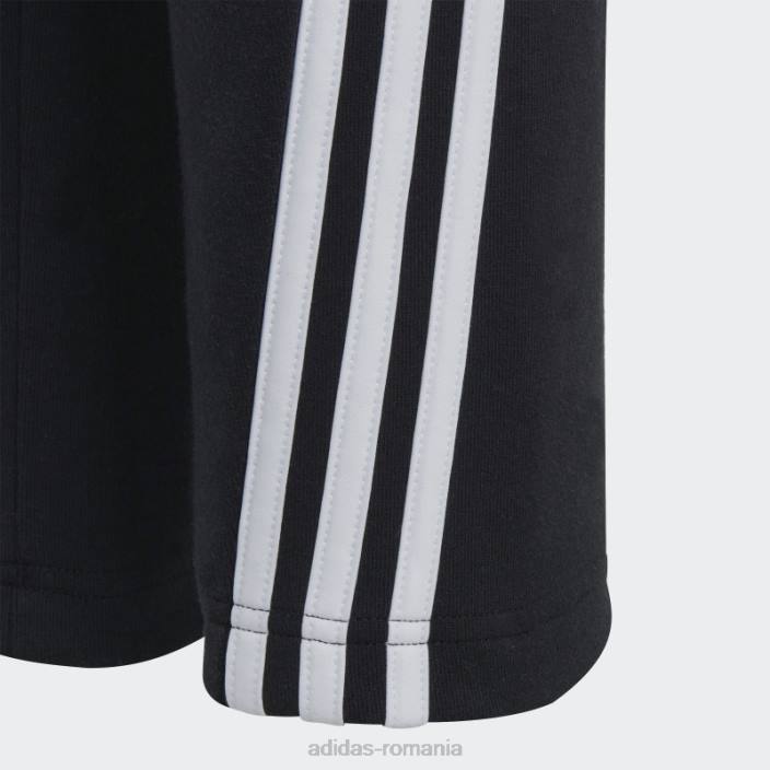 Adidas pantaloni până la glezne cu 3 dungi cu iconițe negre ale viitorului copii alb negru 2JBN11687