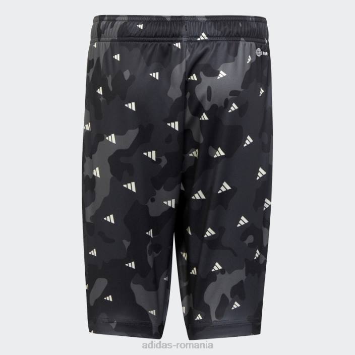 Adidas pantaloni scurți adidas cu ajustări obișnuite cu imprimeu general aeroready de sezon copii gri 2JBN18489