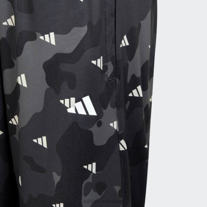 Adidas pantaloni scurți adidas cu ajustări obișnuite cu imprimeu general aeroready de sezon copii gri 2JBN18489