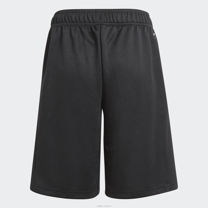 Adidas pantaloni scurți adidas negru cu 2 mișcări copii alb negru 2JBN18849