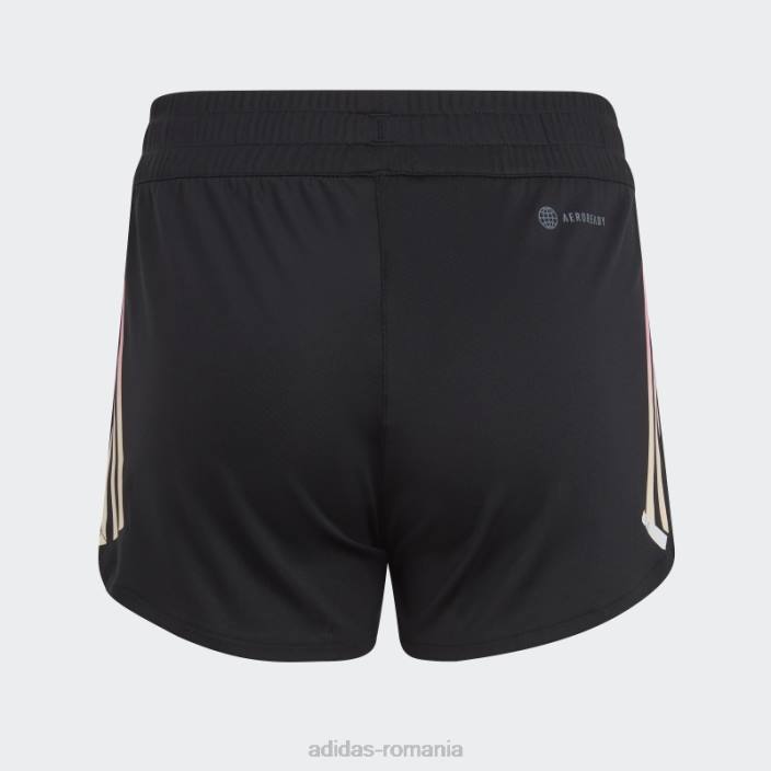 Adidas pantaloni scurți aeroready tricot cu 3 dungi negru copii alb negru 2JBN19195