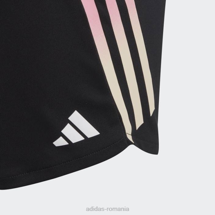 Adidas pantaloni scurți aeroready tricot cu 3 dungi negru copii alb negru 2JBN19195