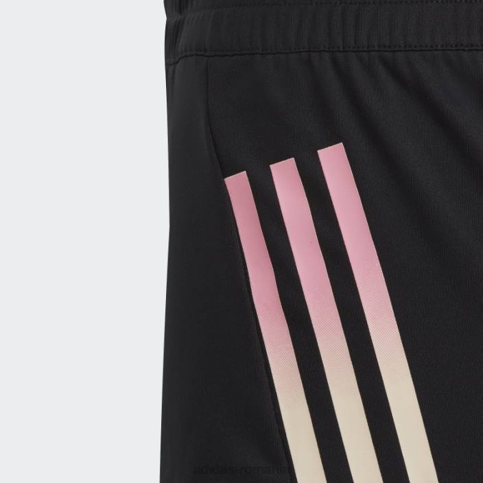 Adidas pantaloni scurți aeroready tricot cu 3 dungi negru copii alb negru 2JBN19195