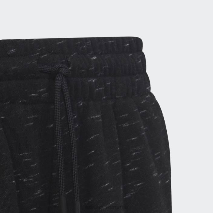 Adidas pantaloni scurți black melange future icons cu logo mare copii negru melange/negru 2JBN19205
