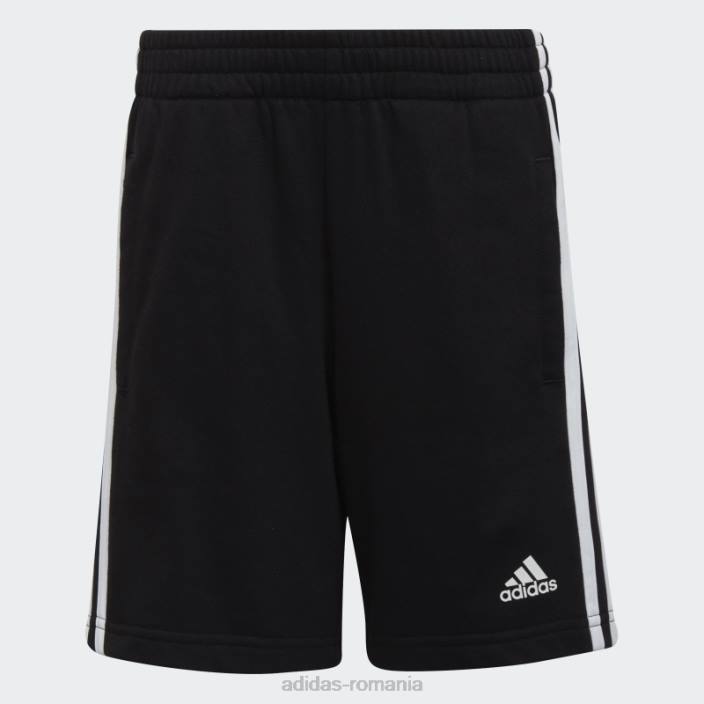 Adidas pantaloni scurți cu 3 dungi alb copii alb negru 2JBN12045