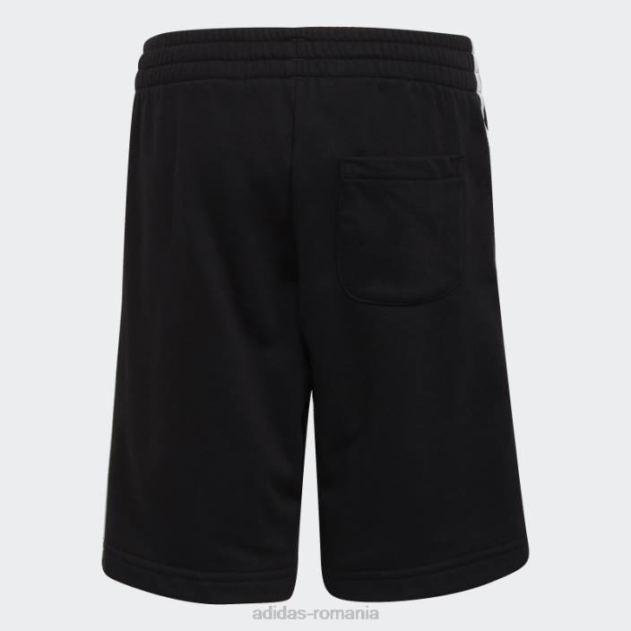 Adidas pantaloni scurți cu 3 dungi alb copii alb negru 2JBN12045