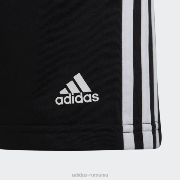 Adidas pantaloni scurți cu 3 dungi alb copii alb negru 2JBN12045