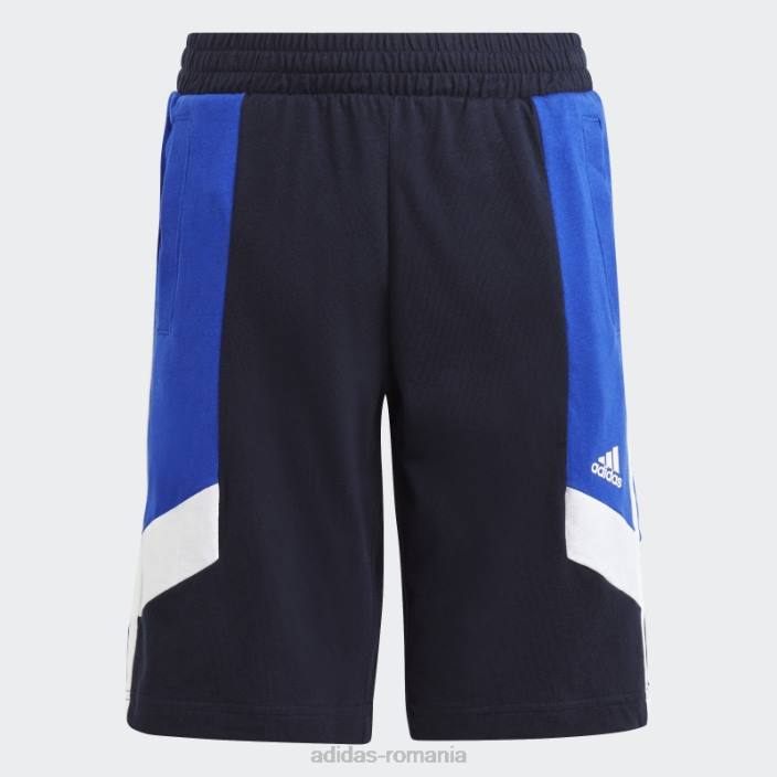 Adidas pantaloni scurți cu 3 dungi ink colorblock cu ajustare normală copii cerneală/albastru/alb 2JBN11818