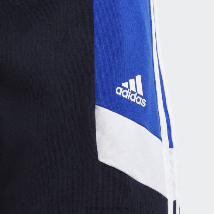 Adidas pantaloni scurți cu 3 dungi ink colorblock cu ajustare normală copii cerneală/albastru/alb 2JBN11818