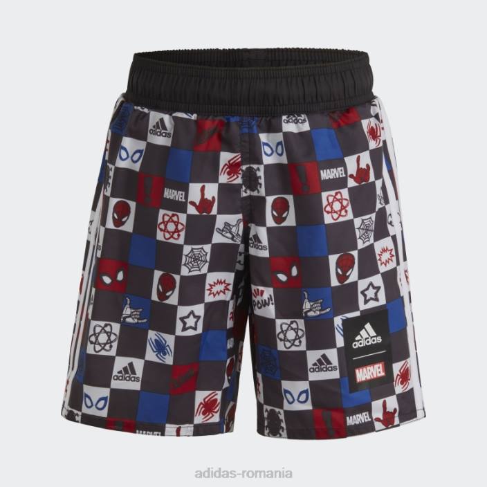 Adidas pantaloni scurți de baie alb x marvel's spider-man copii alb/stacojiu/albastru/negru 2JBN18495