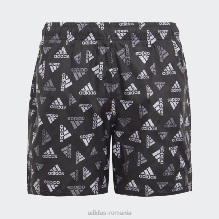 Adidas pantaloni scurți de baie clx cu imprimeu logo negru copii alb negru 2JBN18482