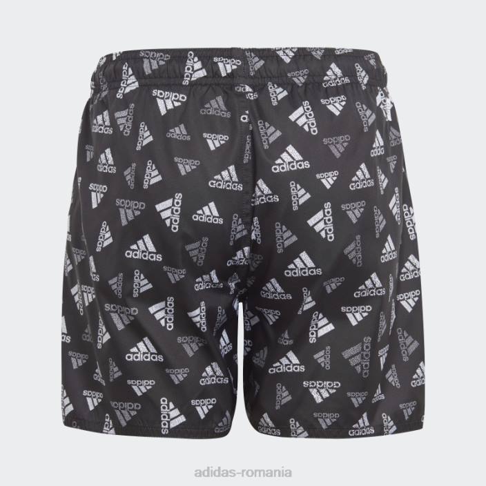 Adidas pantaloni scurți de baie clx cu imprimeu logo negru copii alb negru 2JBN18482