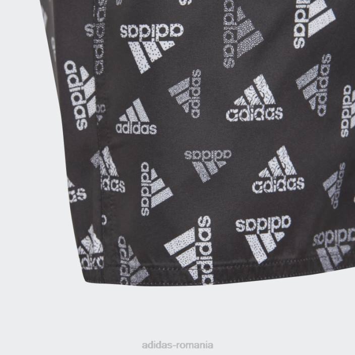 Adidas pantaloni scurți de baie clx cu imprimeu logo negru copii alb negru 2JBN18482