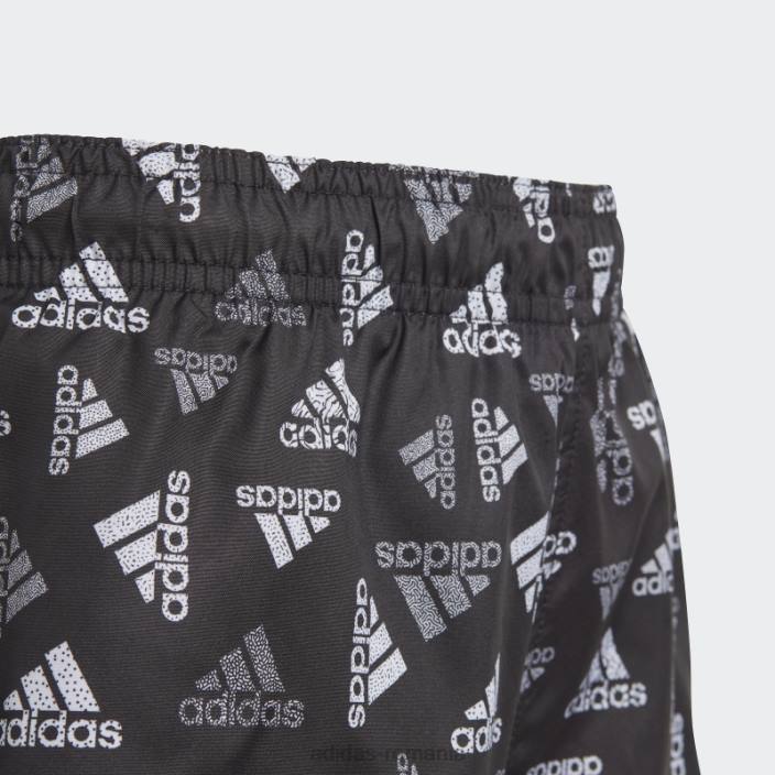 Adidas pantaloni scurți de baie clx cu imprimeu logo negru copii alb negru 2JBN18482