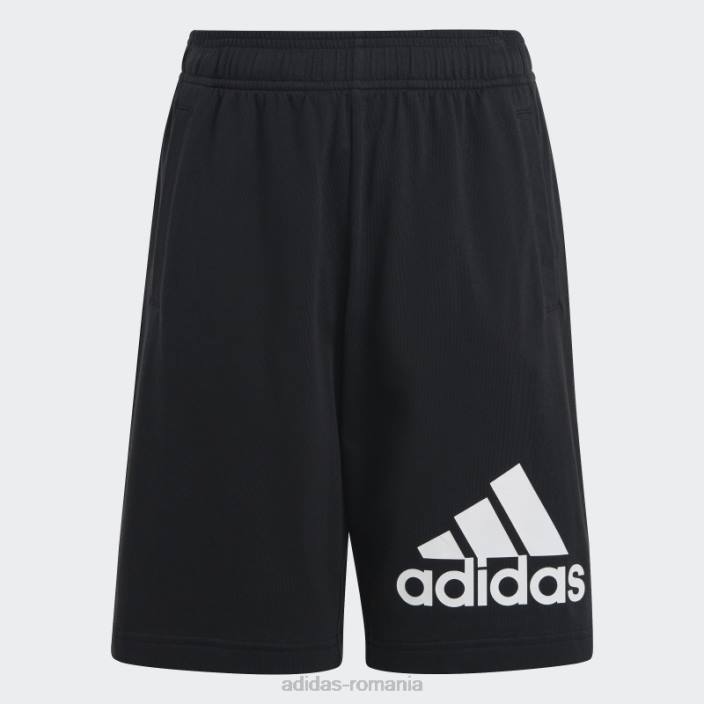 Adidas pantaloni scurți din bumbac cu logo mare essentials negru copii alb negru 2JBN11750