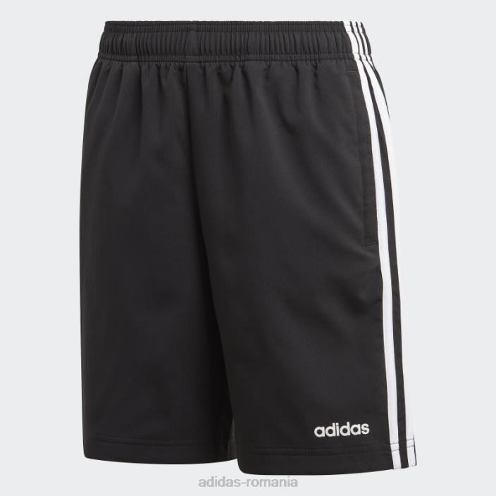 Adidas pantaloni scurți țesuți cu 3 dungi adidas copii alb negru 2JBN19035