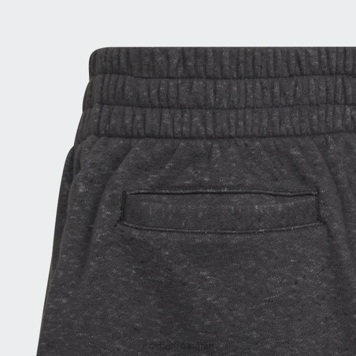 Adidas pantaloni scurți largi din bumbac cu 3 dungi cu iconițe negre ale viitorului adidas copii alb negru 2JBN19245