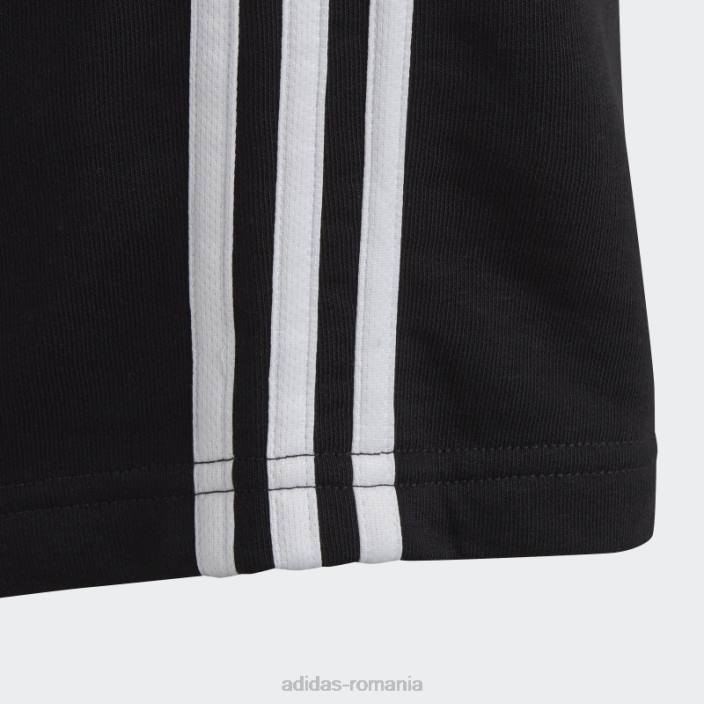 Adidas pantaloni scurți negri essentials cu 3 dungi copii alb negru 2JBN19181