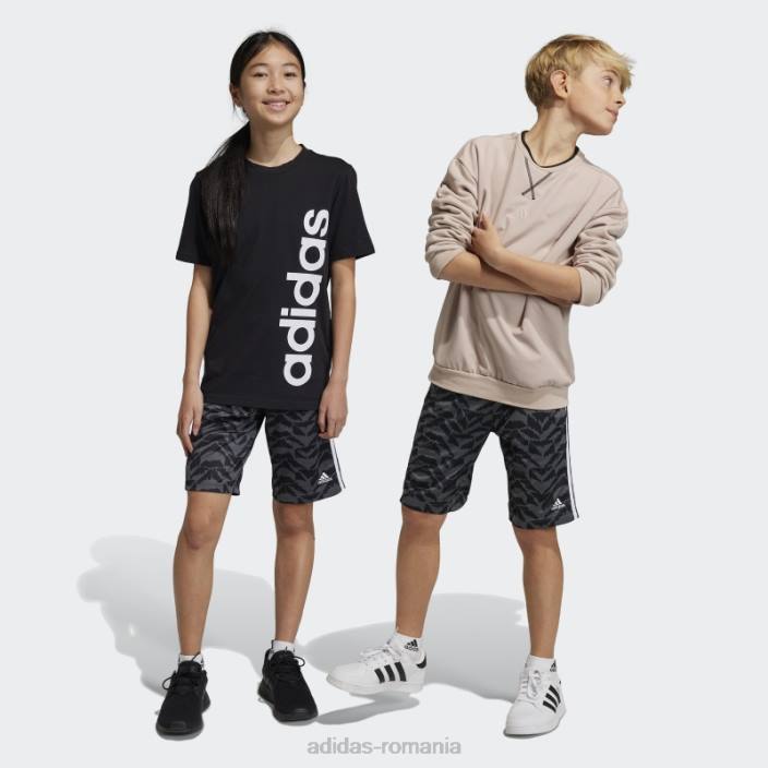 Adidas pantaloni scurți pentru serbarea fotbalului gri copii gri/negru/alb 2JBN11894