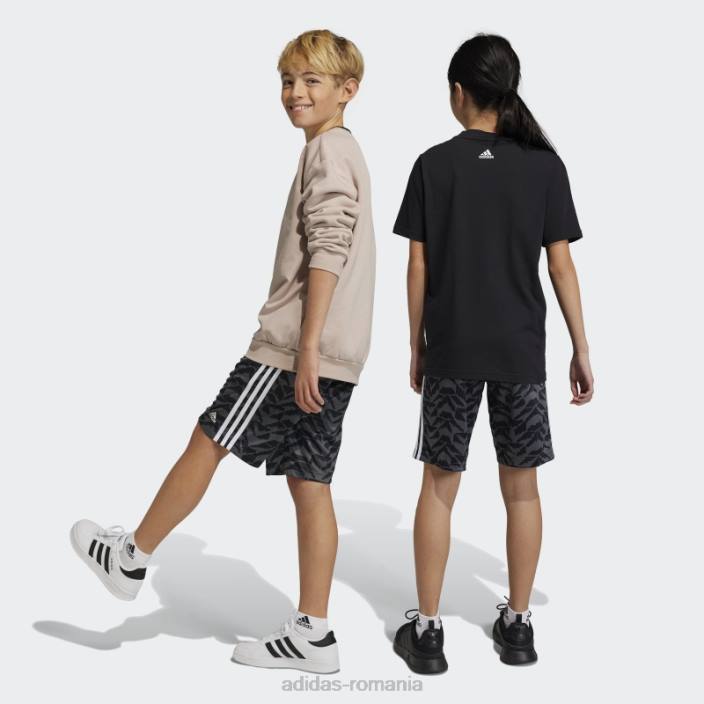 Adidas pantaloni scurți pentru serbarea fotbalului gri copii gri/negru/alb 2JBN11894