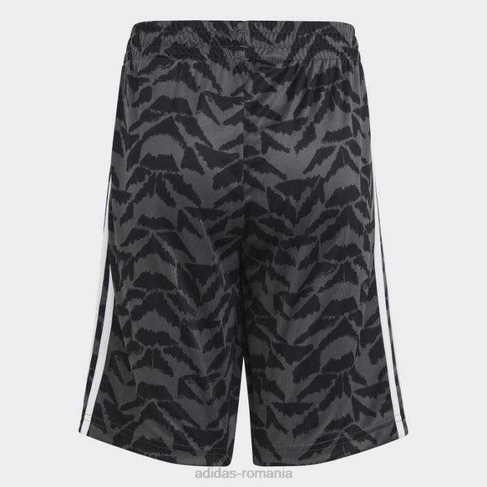 Adidas pantaloni scurți pentru serbarea fotbalului gri copii gri/negru/alb 2JBN11894