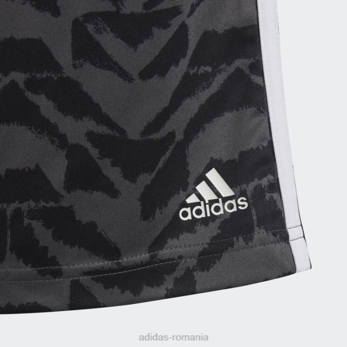Adidas pantaloni scurți pentru serbarea fotbalului gri copii gri/negru/alb 2JBN11894