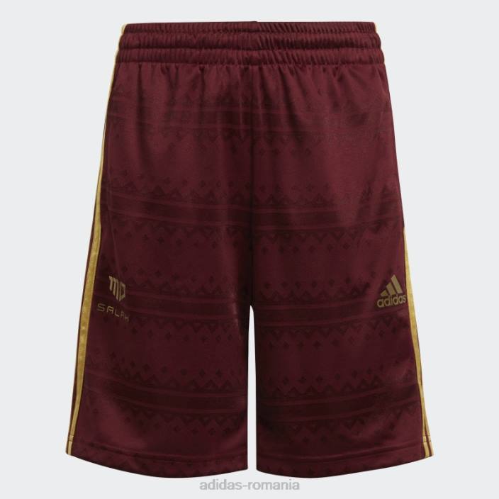 Adidas pantaloni scurți salah roșii copii roșu/auriu metalic 2JBN18962