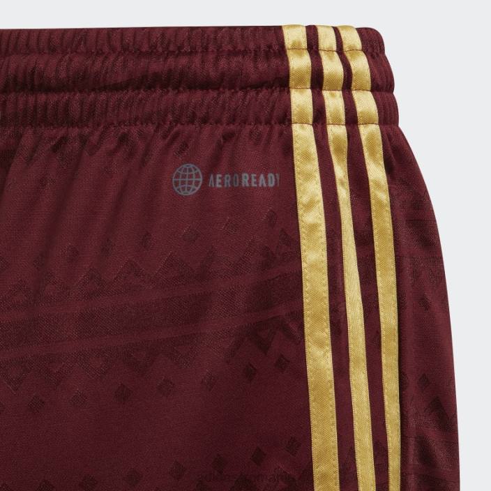 Adidas pantaloni scurți salah roșii copii roșu/auriu metalic 2JBN18962