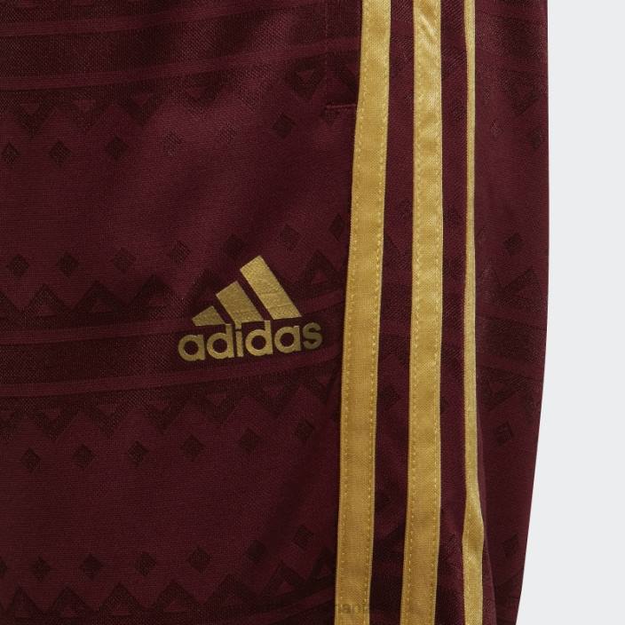 Adidas pantaloni scurți salah roșii copii roșu/auriu metalic 2JBN18962