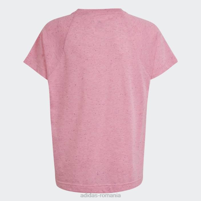 Adidas pictograme viitoare roz din bumbac ecuson liber de tricou sport copii roz/alb 2JBN19240