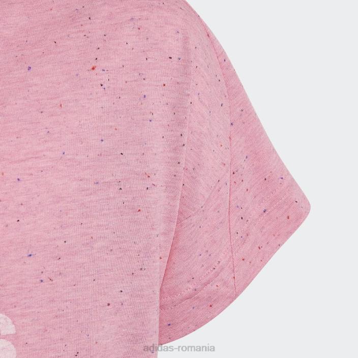 Adidas pictograme viitoare roz din bumbac ecuson liber de tricou sport copii roz/alb 2JBN19240