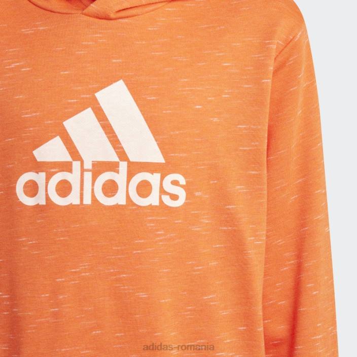 Adidas portocaliu icoane viitoare insignă de hanorac sport cu glugă copii portocaliu/alb 2JBN11992