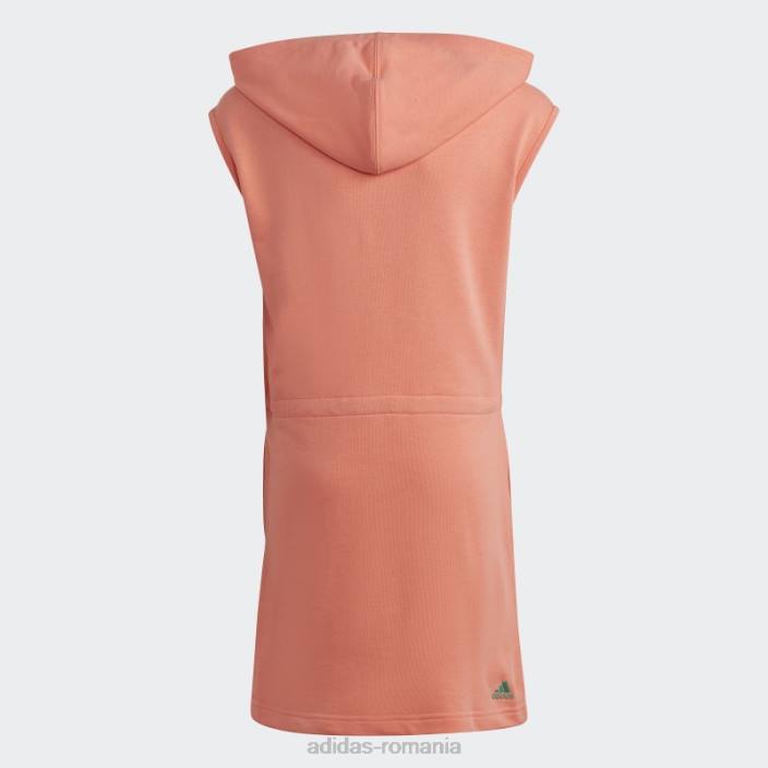 Adidas rochie grafică cu glugă coral summerglam copii coral/verde curte 2JBN12089