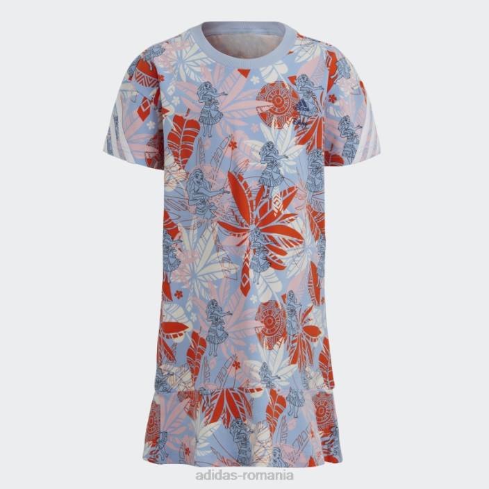 Adidas rochie moana alba albastra hot x disney copii albastru zori/roz/portocaliu/alb 2JBN19118