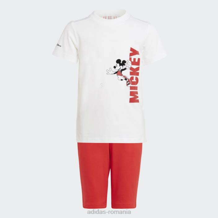 Adidas set alb de vară disney mickey mouse copii alb roșu 2JBN18821