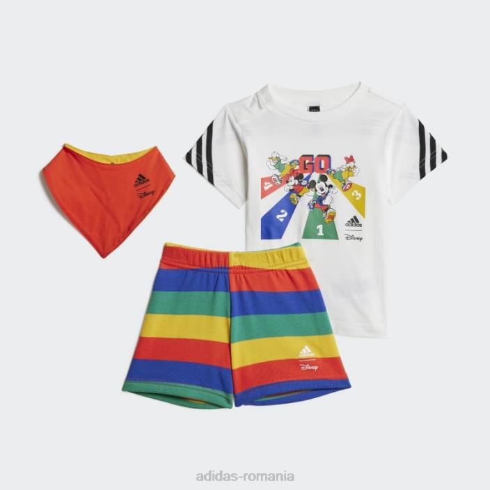 Adidas set cadou alb x disney mickey mouse fierbinte copii alb negru 2JBN3329