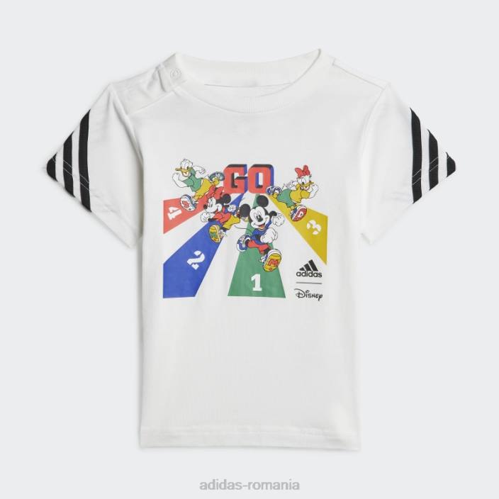 Adidas set cadou alb x disney mickey mouse fierbinte copii alb negru 2JBN3329