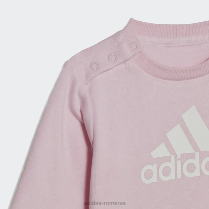 Adidas set de insigne roz de jogger sport copii roz/alb 2JBN18364