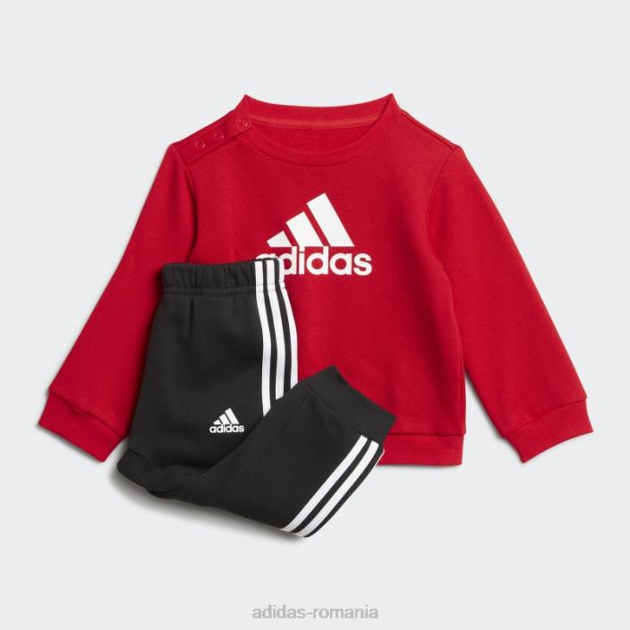 Adidas set de insigne stacojie de jogger sport copii stacojiu/alb 2JBN18431