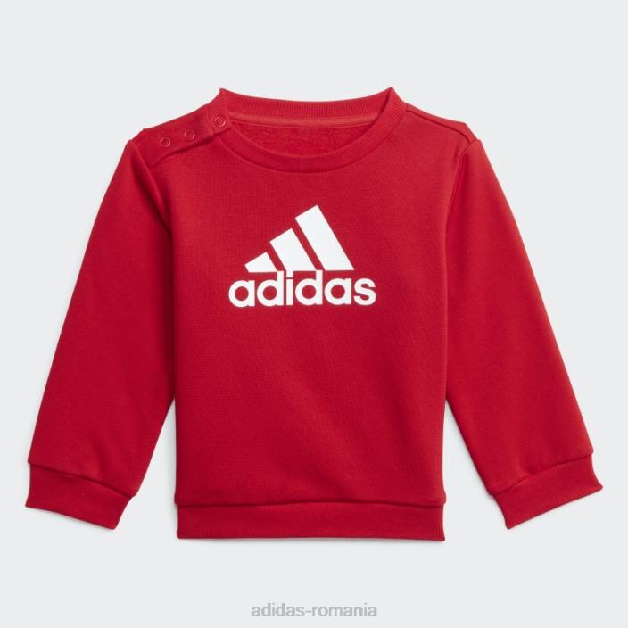 Adidas set de insigne stacojie de jogger sport copii stacojiu/alb 2JBN18431